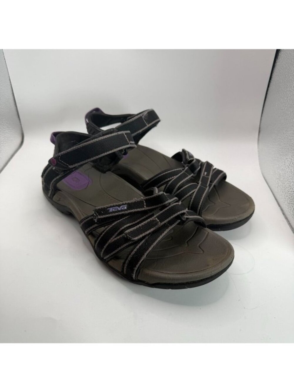 Teva Tirra Sport Sandals Womens Size 8.5 US Black Adjustable Straps Outdoors